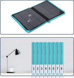 Snekdy premium 1024-pocket trading card binder, 16-pocket cards album, waterproof PU-leather Cover album with side loading, holds gaming, baseball, basketball & sports cards Turquoise