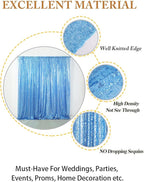ShinyBeauty 10FTx10FT Baby Blue Sequin Backdrop | Sparkle Photo Background for Wedding & Baby Shower | Glitter Fabric for Photography | Elegant Party Decor