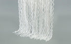 4 Pack White Door Streamers Foil Backdrop - 3.3x6.6ft Metallic Tinsel Foil Fringe Curtains Photo Booth Backdrop for Party Decoration