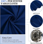 10 Pack Round Tablecloths - 120 Inch, Navy Blue Polyester Table Cover for Round Table, Stain and Wrinkle Resistant Washable Fabric Tablecloth, Polyester Tablecloth for Wedding Banquet Parties