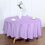 Efavormart Round Tablecloth, 90 Inch Stain & Wrinkle Resistant Washable Table Cloth, Decorative Polyester Fabric Table Cover for Banquet, Wedding, Dining- Lavender