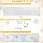Jetec LED Christmas Fake Snow Blanket with Lights Artificial Snow Blanket with 2 Pcs LED Lights Lighted Snowflake Table Runner for Christmas Tree Village Display Winter Party Decor(15.75''x 59.06'')