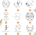 Custom Wedding Embosser, Personalized Embosser for Envelope, Invitation Card and Napkin, Steel Seal Embosser for Name, Monogram and Initials, Custom Logo Embosser (Wedding)