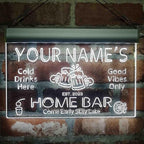 ADVPRO Personalized Your Name Custom Home Bar Beer Established Year Single Color LED Neon Sign 24 x 16 Inches st4s64-p11-tm-w
