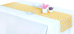 MDS Pack of 15 Wedding 12 x 108 inches Lace Table Runner for Wedding, Decorations for Birthday Parties, Banquets, Graduations, Engagements, and Runners fit Rectangle, Round Table- Yellow Gold