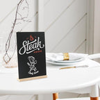 Double-Sided Small Chalkboard Signs (8 x 12 Inch) - Set of 3 with Stand & 7 Liquid Chalk Markers | Vintage Decorative Mini Tabletop Message Boards for Home & Events