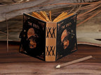 Leather Gothic Journal Magical Raven Skull Spiral Notebook Mystery Crow Journal Grimoire Witchcraft Spellwork Journal Great for Halloween and Raven Lovers Aesthetic Leather Journal for Men and Women (8 x 6 inches)