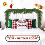 2 Pack 6FT Real Touch Norfolk Pine Garland – Artificial Evergreen Greenery Christmas Decoration for Mantel, Staircase, Table, Indoor Outdoor Rustic Farmhouse Winter Holiday Decor