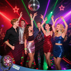Party Light, Sound Activated DJ Lights with Remote Control, 9 LED Colorful Strobe Disco Light for Indoor Club Parties KTV Halloween Christmas Birthday Decorations Outdoor Glow