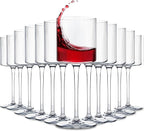 Plastic Goblets Wine Glasses - 12Oz Acrylic Wine Glasses Origami Unbreakable Clear Plastic Cocktail Glasses Recyclable Shatterproof Reusable Wine Cups for Parties & Weddings (Transparent)