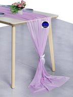 MDS Halloween Chiffon Table Runner - 1 Pack, 29 x 170 Inches, 14ft Each - Sheer Spooky Table Runners for Haunted House Parties, Trick-or-Treat Tables, Witchy Décor, Wedding & Events - Orchid