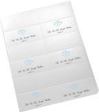 Linked Hearts Printable Place Cards, Light Blue (Choose Color), Set of 60 (10 Sheets), Laser & Inkjet Printers - Wedding, Party, Dinner, and Special Events - Made in the USA