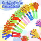 80 Pcs Hand Clappers, 7.48 Inch Noise Makers Bulk, Party Clappers Noisemakers for Sports Events, Birthday Extravaganzas(Colorful)