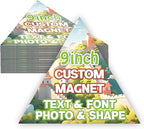 KETABAO – 9" Triangle Photo Magnets for Refrigerators, Cars and Offices – Customizable Magnetic Decor