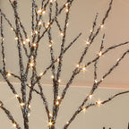 Fudios Lighted Branches with Ice Timer 100 LED 32IN, Artificial Tree Branch with Lights for Home Bedroom Fireplace Mantle Christmas Holiday Decoration