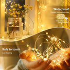 kolpop 12 Pack LED Fairy Lights Battery Operated, Mini Twinkle String Lights Battery Powered Waterproof for Christmas Mason Jars Party