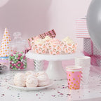 Whaline 36Pcs Peach Cupcake Wrappers Watercolor Pink Peach Cupcake Liners Decorative Cupcake Holders for Summer Baby Shower Party Cake Decoration