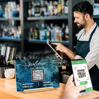 Personalized Custom Metal QR Code Sign Venmo Cashapp Scan to Pay with Stand Instagram Facebook Social Media QR Signs Bar Code QR Plaque Print for Business Salon Beauty Store Restaurant Wifi Sign (W5)