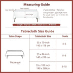 MYSKY HOME Cotton Table Cloth, Rustic Striped Fall Tablecloth, Farmhouse Table Cloth Waterproof Wrinkle Free Halloween Tablecloth Washable for Rectangle/Oblong, 55''x86'', Red