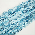 4 Pack Wavy Blue Foil Fringe Curtain 3.3x6.6 Feet | Blue Streamers Tinsel Backdrop for Under The Sea Party Decorations | Ocean Backdrop | Mermaid Birthday Decorations