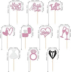 30 PCS Bride to Be Cupcake Toppers Glitter Miss to Mrs I Do Love Heart Ring Cupcake Picks Wedding Bridal Shower Cake Decorations for Wedding Engagement Bachelorette Party Supplies Purple