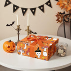 LeZakaa Halloween Creepy Mushroom Wrapping Paper Roll, Mushrooms Design, for Halloween Party, Teens, Adults, Nature Lovers, Mini Roll 17 in x 16.4 Ft