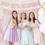 BRAVESHINE Party Decorations Iridescent Foil Fringe Backdrops - 2 Pack 3.2 x 6.5 ft Holographic Tinsel Photo Booths Pros Streamer Curtains for Easter Girl Birthdays Engagement Unicorn Parties - Clear
