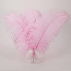 Larryhot Pink Long Ostrich Feathers - 16-18 inch 10pcs Feathers for Cfafts, Wedding Party Centerpieces and Home Decorations (Light Pink)
