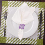 Purple Napkin Rings Holder Set of 150pcs,Crystal Diamond Bling Napkin Rings Adornment for Wedding Reception, Dinner, Place Settings, Holiday Parties or DIY Decoration (150,Purple)
