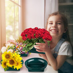 Karenhi 18 Pcs Floral Supplies Green Bowls for Flower Arrangements Large Size 6.3 Inch Floral Foam Bowls for Arrangements Holiday Wedding Fresh Flower Decoration Supplies (Foam Not Include)