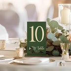 Wooden Table Numbers 1-25,3.2x5.8 Inch Double Sided Rustic Olive Green Wedding Table Number Signs with Wooden Base,Wedding Centerpieces for Banquet Restaurant Party Decor(Olive Green, 1-25)