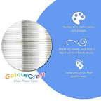 Beadalon ColourCraft Wire, 20 Gauge, Silver Plated, 15 yd Spool