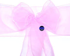 MDS Pack of 300 PCS Organza Chair Sashes Wider Dining Chair Bows Ribbon Tie Back for Wedding Party Birthday Bridal Shower Reception Event Banquet Home Chair Cover Decoration - Pink