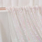 Poise3EHome White Iridescent Sequin Backdrop Curtains,4 Panels 2FTx8FT Glitter Background for Party Birthday Party Baby Shower Wedding Christmas Thanksgiving Halloween Holiday Festival Decor