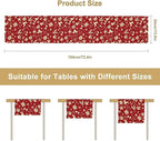 Christmas Table Runner,Seasonal Winter Deer Table Decoration Snowflake Table Cloth Kitchen Dining Table Decoration for Home Party Decor 13x36 Inch