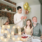 Decorative Led Light Up Numbers, 50th Birthday Decorations, Warm White Led Numbers Lights, Lighted Marquee Number Sign for Sweet 50th Party Decor