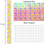 Burymento Holographic Pink Dot Gift Wrapping Paper for Birthday, Valentines, Mothers day, Graduation, Wedding, Fathers day, Baby Shower, Christmas (17in x 32.8ft)