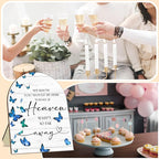 Memorial Sign for Wedding, Bridal Shower Table Decorative Sign, We Know You Would Be Here Today Wooden Sign with Stand, Butterfly Decor Wedding Reception, Event Party Favor Supplies 9 * 11IN