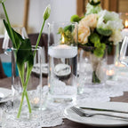 Cylinder Flower Vases 12PCS 10" 7.8" 6" Hurricane Candle Holders Pillar Votives Floating Candles Holder, Clear Glass Vase for Spring Easter Wedding Party Decorations