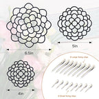 3 Pcs Modern Flower Frog Metal Flower Arrangement Holder Floral Grid Used for Vase Flower Arrangement Art Convenient Stem Holder for Flowers Flower Frog Organizer Metal Lid for Vase (Black)
