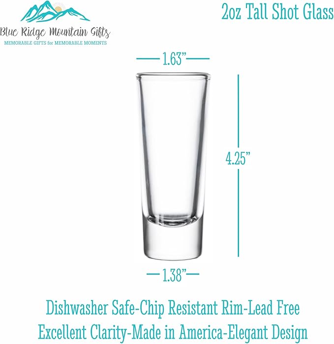Custom Engraved 2 oz Shot Glass – Personalized Etching – Groomsman & Bridesmaid Gift – Wedding Favor Set of 8