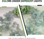 24 Pack Grey Wisteria Hanging Flowers Garland, 3.77 Feet Artificial Flower Vines, Fake Wisteria, Artificial Vines Hanging Garland for Backdrop Outdoor Yard Garden Decor