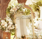 Wedding Sign Decal, Seating Chart Decal, Welcome Vinyl Wedding Mirror Decor, We're So Glad You're Here Seating Chart, Your Seat Awaits (Black, Width 20 inch)