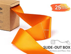 Orange Satin Ribbon 2.5 Inch Double-Faced 25 Yards for Bows Crafts Gift Wrapping Christmas Flower Bouquet Fall Wedding