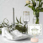 Oubest Table Number Holders Pack of 10 Metal Wire with Wooden Base for Better Stability Place Card Holders - Centerpieces, Picture Photo Sign Stands for Weddings, Party, Birthdays -Gold
