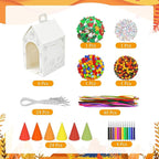 Cinrobiye 24 Sets Fall Adopt a Pet Party Favors DIY Animals Party Gift Boxes Make Your Own Woodland Animals Adoption Party Supplies with Treat Gift Boxes Dog Collar Necklace for Pet Birthday Crafts