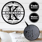 Personalized Last Name Metal Signs - Custom Metal Signs - Split Letter Monogram - Family Sign- Wall Art - Outdoor Wall Decor - Housewarming Gift for Couple - Personalized Wedding Gift