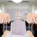 Retrowavy 30 Pcs 18-20 Inch Large Natural Ostrich Feathers Bulk for Centerpieces for Wedding Party Centerpieces Home Decoration Flower Arrangement (Champagne)