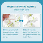 12 Pack Lake Blue Wisteria Hanging Flowers Garland, 3.77 Feet Artificial Flower Vines, Fake Wisteria, Artificial Vines Hanging Garland for Backdrop Outdoor Yard Garden Decor