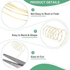 0.2 mm/32 Gauge Copper Wire for Jewelry Making, 82FT Copper Beading Craft Wire for Jewelry/Weaving/DIY Crafting/Planting, Color-Retaining [25M, KC-Gold]